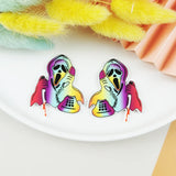 10Pcs Flying Ghost Halloween Acrylic Charms Specter Earring Pendant DIY Accessor