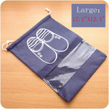 10Pcs Shoe Dust Covers Non-Woven Drawstring Storage Bag Travel Pouch
