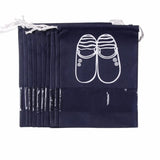 10Pcs Shoe Dust Covers Non-Woven Drawstring Storage Bag Travel Pouch