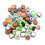 Halloween Flat Polymer Clay Beads 100 Pieces Bag DIY Craft Jewelry Spacer