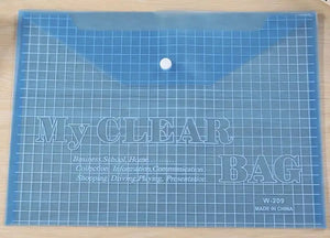 10pcs A4 Transparent File Bags, Closure Folder, Color Info