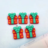 10pcs Christmas Bowknot Resin Charms For Jewelry Making