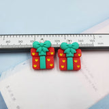 10pcs Christmas Bowknot Resin Charms For Jewelry Making