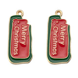 10pcs Christmas Tree Socks Enamel Charm DIY Bracelet Necklace Accessories