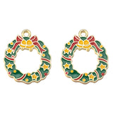 10pcs Christmas Tree Socks Enamel Charm DIY Bracelet Necklace Accessories