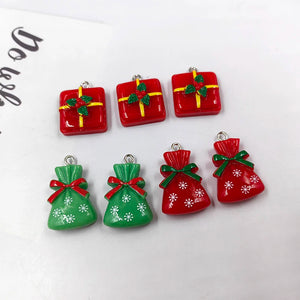 10pcs European Christmas Snow Bag Charms for Jewelry Making