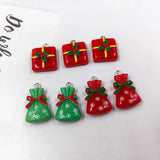 10pcs European Christmas Snow Bag Charms for Jewelry Making