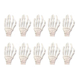 10pcs Halloween Skeleton Hand Figurine Pendant Decoration