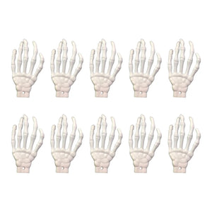 10pcs Halloween Skeleton Hand Figurine Pendant Decoration