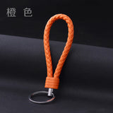 10pcs Hand-Woven Leather Keychain Wallet Men Women Key Chains