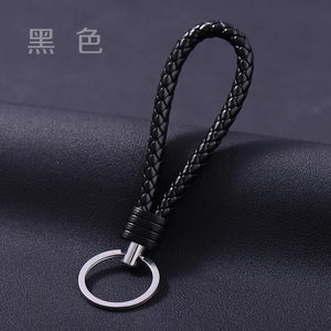 10pcs Hand-Woven Leather Keychain Wallet Men Women Key Chains