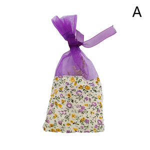 10pcs Floral Print Fragrance Pouch Drawstring Bag Lavender Sachets Gift