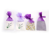 10pcs Floral Print Fragrance Pouch Drawstring Bag Lavender Sachets Gift