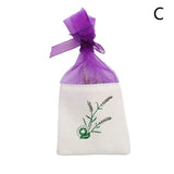10pcs Floral Print Fragrance Pouch Drawstring Bag Lavender Sachets Gift
