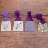 10pcs Floral Print Fragrance Pouch Drawstring Bag Lavender Sachets Gift
