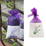 10pcs Floral Print Fragrance Pouch Drawstring Bag Lavender Sachets Gift