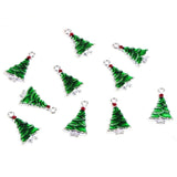 10pcs 25mm Christmas Tree Rabbit Enamel DIY Charms for Jewelry Making