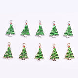 10pcs 25mm Christmas Tree Rabbit Enamel DIY Charms for Jewelry Making