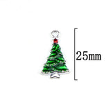 10pcs 25mm Christmas Tree Rabbit Enamel DIY Charms for Jewelry Making