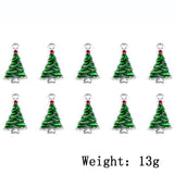 10pcs 25mm Christmas Tree Rabbit Enamel DIY Charms for Jewelry Making