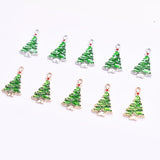 10pcs 25mm Christmas Tree Rabbit Enamel DIY Charms for Jewelry Making