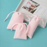 10pcs Flannel Velvet Drawstring Bags Jewelry Earrings Rings Pou