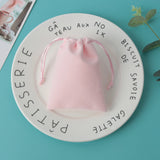 10pcs Flannel Velvet Drawstring Bags Jewelry Earrings Rings Pou