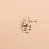 10pcs Christmas Enamel DIY Charms for Bag Earring Necklace Jewelry Making