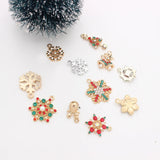 10pcs Christmas Enamel DIY Charms for Bag Earring Necklace Jewelry Making
