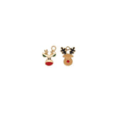 10pcs Christmas Reindeer Enamel Charms DIY Bag Earring Necklace Jewelry Making