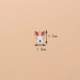 10pcs Christmas Reindeer Enamel Charms DIY Bag Earring Necklace Jewelry Making