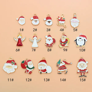 10pcs Christmas Santa Claus DIY Charms for Jewelry Making