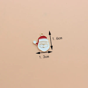 10pcs Christmas Santa Claus DIY Charms for Jewelry Making