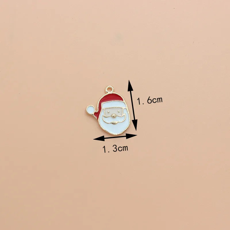 10pcs Christmas Santa Claus DIY Charms for Jewelry Making