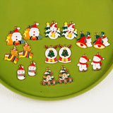 10pcs Christmas Santa Tree Snowman Enamel DIY Charms for Bag Earring Necklace