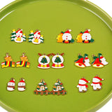 10pcs Christmas Santa Tree Snowman Enamel DIY Charms for Bag Earring Necklace