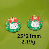10pcs Christmas Enamel DIY Charms for Jewelry Making