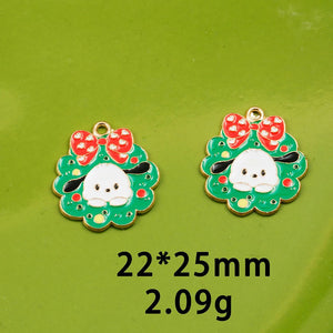 10pcs Christmas Enamel DIY Charms for Jewelry Making