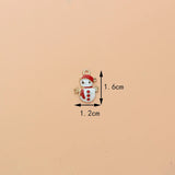 10pcs Christmas Snowman Enamel Charms for DIY Earring Necklace Making