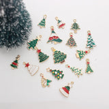 10pcs Christmas Tree Enamel DIY Charms for Jewelry Making Pendant