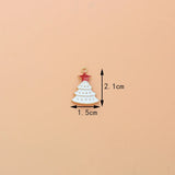 10pcs Christmas Tree Enamel DIY Charms for Jewelry Making Pendant