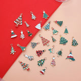 10pcs Christmas Tree Enamel DIY Charms for Jewelry Making Pendant