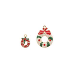 10pcs Christmas House Enamel Charms for Jewelry Making DIY Pendant