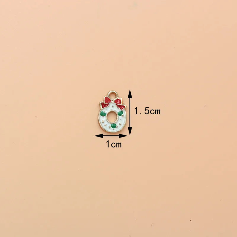 10pcs Christmas House Enamel Charms for Jewelry Making DIY Pendant