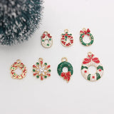 10pcs Christmas House Enamel Charms for Jewelry Making DIY Pendant