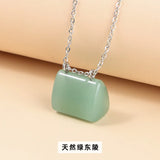 10pcs Natural Stone Mini Bag Pendant Healing Crystal Reiki Handbag Gemstone Neck