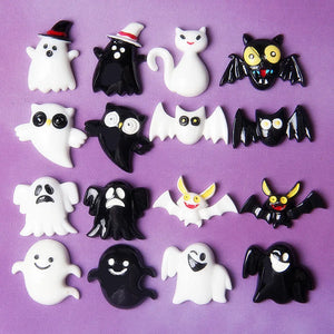 10pcs Halloween Resin Patch DIY Phone Case Hair Clip Earrings