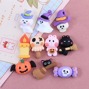 10pcs Halloween Resin Flatback Patch for DIY Phone Hairpin Earrings R176