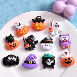 10pcs Halloween Resin Flatback Patch DIY Earrings Charm Craft Making R177