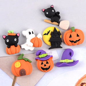 10pcs Halloween Resin Patch for DIY Phone Case Hair Clip Earrings